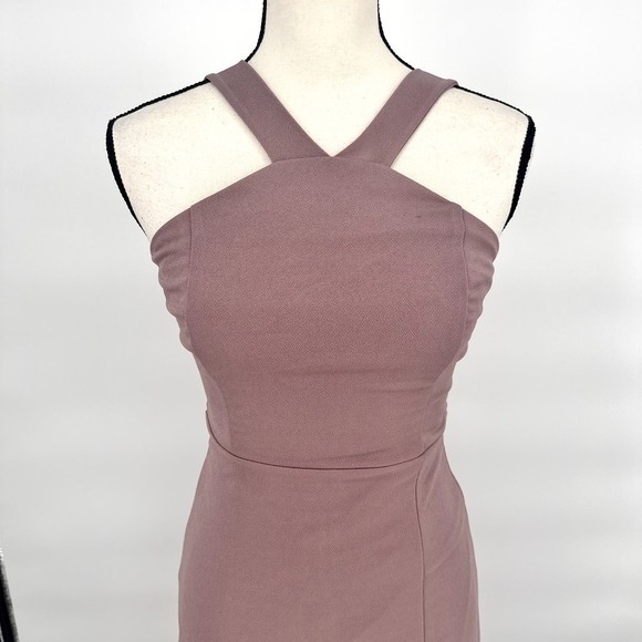 Birdy Grey Gene Bridesmaid Dress XS Dark Mauve Crepe‎ Gown - Picture 7 of 13
